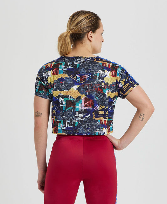 Arena Icons Corinne Mesh Crop Tee
