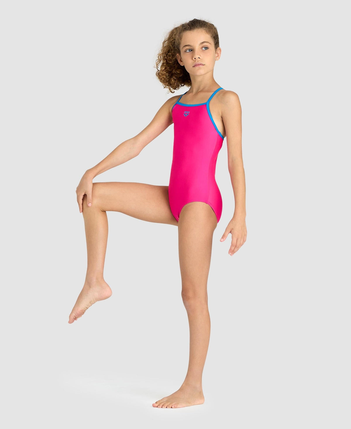 Arena Girls Solid Light Drop Back One Piece